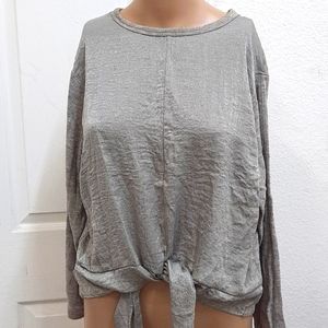 Silky knit sweater top medium